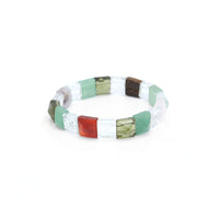 10x10mm Faceted Square Stretchy Bracelet, Sku#U2000