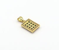 CZ Rectangle Charm, Sku#LK519