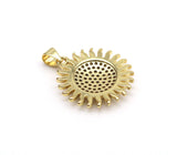 CZ Sunflower Charm, Sku#LK525