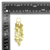 Gold Long round disc Tassels Earrings, Sku#Y916