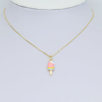 Colorful Enamel Gold Ice cream bar Shape Charm Pendant, Sku#Y1005