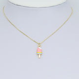 Colorful Enamel Gold Ice cream bar Shape Charm Pendant, Sku#Y1005