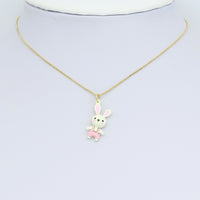 Colorful Enamel Easter Bunny Charm Pendant, Sku#Y1008