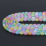 8x12mm Rainbow Selenite Smooth Barrel Beads, Sku#U2012