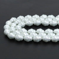 15x18mm Carved Barrel White MOP Beads, Sku#U1217