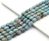 Blue Agate Barrel Smooth Beads, Sku#U1187