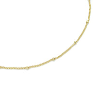 Gold Silver Danity Ball  Adjustable Necklace, Sku#LX595