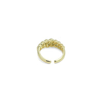 Gold Silver Twisted Dome Adjustable Ring, Sku#A377