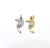 CZ Woodpecker Charm, Sku#JD11