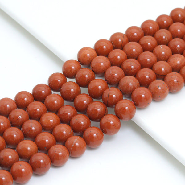 Natural Smooth Round Red Creek Jasper beads, 4/6mm/8mm/10mm Natural Red Gemstone beads, Natural Red Jasper Beads, 15.5inch strand, SKU#U243