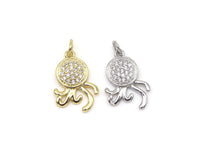 CZ Octopus Charm,Sku#JD14