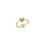 Clear Colorful CZ Heart Adjustable Ring, Sku#A384