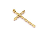 Pink CZ Cross Charm, Sku#LK540