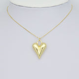 Slippy puppy Gold Heart Charm Pendant, Sku#LX664