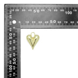 Slippy puppy Gold Heart Charm Pendant, Sku#LX664