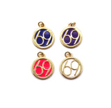 69 Number Enamel Charm, Sku#JD12