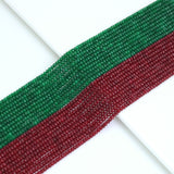 2x3mm/2x4mm Fine Cut Rondelle Jade Beads, Sku#U2014