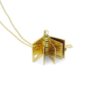 Stainless Steel Dear You are my Love Book Pendant Necklace , Sku#BXG02