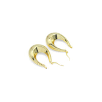 Gold Silver Chunky Oval Statment Earrings, Sku#A234