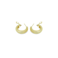 Hollow Out Thick Band Latch Back Earrings, Sku#LX680