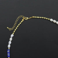 Colorful Gemstone with Freshwater pearl necklace, sku#EF555