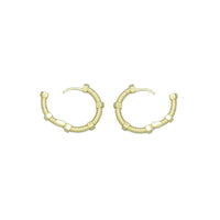 Slippy Gold Screw Stud Hoop Earrings, Sku#LX679