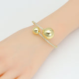 CZ Tennis Round Ball End Adjustable Bracelet, Sku#A452