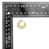 Gold Silver Twisted Hoop with Diamond Stud Earrings, Sku#A242