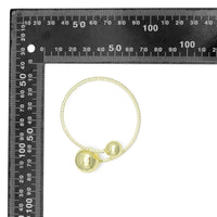 CZ Tennis Round Ball End Adjustable Bracelet, Sku#A452