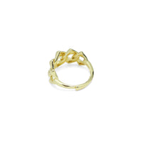 Gold Silver Chain Link Adjustable Ring, Sku#A224