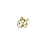 Gold Silver Black Print Heart Charm Pendant, Sku#A394