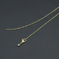 Gold Silver thin twisted snake chain Adjustable Necklace, Sku#LD629