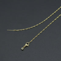 Gold Silver Twisted Waveline Chain Adjustable Necklace, Sku#LD630