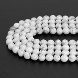 Natural Shinny Smooth Howlite Beads, 8mm./10mm, sku#U2159