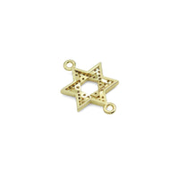 CZ Pave Jewish Star of David Connector Charm Pendant, Sku#LX602