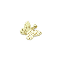 Gold Clear CZ Butterfly Charm Pendant, Sku#LX694