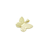 Gold Clear CZ Butterfly Charm Pendant, Sku#LX694