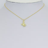 Gold Cute mouse  Charm Pendant, Sku#LD688