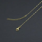 Dainty Gold Triangle Chain Necklace, Sku#LD542