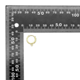 CZ Gold bar Frame Huggie Earrings, Sku#ZX184