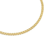 Triple Lines Oval Chain Link Chain Necklace, Sku#LD544