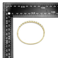 Clear CZ Oval Cuban Link Gold Adjustable Bracelet, Sku#LD548
