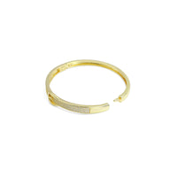 Clear CZ Gold Buckle Adjustable Bracelet, Sku#LD549