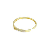 Clear CZ Gold Buckle Adjustable Bracelet, Sku#LD549