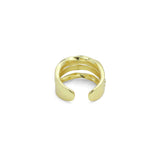 Slippy Gold Silver Twisted multiline Ring, Sku#A397