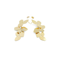 Gold Irregular Geometry Statement Earrings, Sku#ZX226