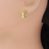 Small Gold Swirl Huggie Earrings, Sku#A251