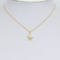 Gold Starfish Charm Pendant, Sku#LD694