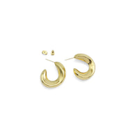 Chunky Gold Geometry Hoop Earrings, Sku#LX465