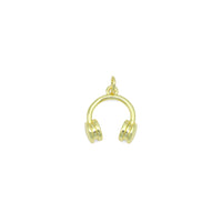 Gold Headphone Shape Charm Pendant, Sku#LD698